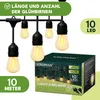 KRUMAD 10m LED Lichterkette Outdoor 10 Kugel LED-Glühbirnen Produktbild-Vorschau 3