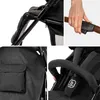 A collage of close-up shots of a baby buggy, showing different features and details. Produktbild-Vorschau