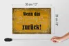 Holzschild Spruch 30x20cm wenn das Lösung Problem zurück Produktbild-Vorschau 5