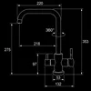 VANTO INOX 3-Wege-Wasserhahn U-Auslauf – Küchenarmatur Produktbild-Vorschau 3
