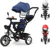 4 in 1 Dreirad,Kinderdreirad mit Sonnendach Kinderwagen Produktbild-Vorschau 1