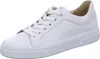 A white leather sneaker is shown from a side angle against a white background. Produktbild-Vorschau