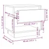 vidaXL Nachttische 2 Stk. Grau Sonoma 45x34x44 cm Produktbild-Vorschau 8