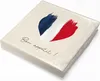 itenga 20x Serviette Herz Flagge FRANKREICH Produktbild-Vorschau 1