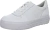 A white leather sneaker is shown from a side angle against a white background. Voir les images du produit