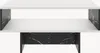 A modern coffee table with a white top and black marble-patterned sides and legs. Anteprima dell’immagine prodotto
