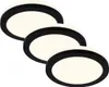 Di-Ka LED Einbauleuchte Sleek 3er Set schwarz Ø 8,4 cm 3W, Produktbild-Vorschau 1