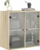vidaXL Wandkast met glazen deuren, Sonoma-eikenhout, Productafbeelding-voorbeeld 4