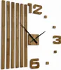 Orologio da parete in legno Lamele 100cm FlexiStyle z230 d Anteprima dell’immagine prodotto 6