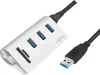 LogiLink USB 3.0 Hub + mit Kartenleser 3-Port silber Produktbild-Vorschau 1