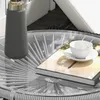 Outsunny Ratten Beistelltisch, Runder Bistrotisch Produktbild-Vorschau 9