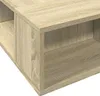 A close-up view of a wooden shelf unit. Náhled obrázku produktu