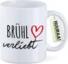 Huuraa Kaffeetasse Brühl verliebt 330ml Weiß Keramik Produktbild-Vorschau 1