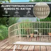 Wetterfestes 4-Personen Gartenmöbel-Set aus Polyrattan: Produktbild-Vorschau 5