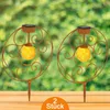 Solarleuchten Garten Kreis Kugel 2er Set Solarlampe Außen Produktbild-Vorschau 1