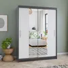 Kleiderschrank Schwebetürenschrank Schrank 150 cm Produktbild-Vorschau 1