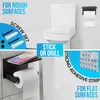 Strex Porte-Rouleau WC avec Tablette - Noir - Autocollant / Voir les images du produit 2