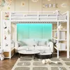 Lit mezzanine 140 x 200 cm avec armoire, éclairage LED et Voir les images du produit 3