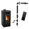 Peletové kachle Anita 10 kW Black Sannover + inštalačná Náhľad obrázku produktu 1