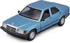 A toy model of a blue Mercedes-Benz 190E car is shown from a slightly elevated front-left angle against a white background. Náhled obrázku produktu