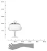 HOWHOMELY | Vassoio per dolci - Campana di vetro - 24 cm - Anteprima dell’immagine prodotto 3