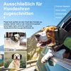 A collage of dogs wearing ear protection, with a large dog in the foreground looking out of a car window. Produktbild-Vorschau