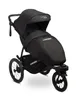 A black stroller is shown against a white background. Náhled obrázku produktu