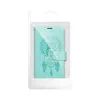 A teal colored phone case with a dreamcatcher and owl design, presented in its clear plastic packaging. Náhled obrázku produktu