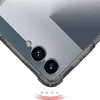 Close-up of the corner of a transparent phone case showing camera lenses and a flash. Produktbild-Vorschau
