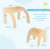 Dřevěná sada stolu a židlí COSTWAY, roztomilá barevná Náhled obrázku produktu 3