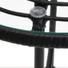 vidaXL Jídelní stůl černý Ø80 cm Tvrzené sklo a ocel Náhled obrázku produktu 5