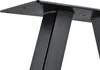 A close-up view of a black metal table leg assembly. Voir les images du produit