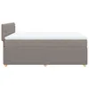 vidaXL Boxspringbett mit Matratze Taupe 160x200 cm Stoff Produktbild-Vorschau 5