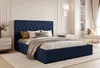 FEDVE Polsterbett Cupo aus Velvet 200x200 cm, Blau Produktbild-Vorschau 2