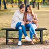 KOMFOTTEU metalowa ławka ogrodowa, zewnętrzna ławka odporna Podgląd zdjęcia produktu 7