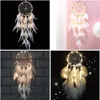 LED Traumfänger mit Federn – Boho Wanddekoration für Produktbild-Vorschau 8