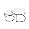 2tlg Couchtisch Runder Kaffeetisch (70Ø+50Ø)cm mit Produktbild-Vorschau 3