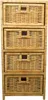 A four-drawer wicker chest of drawers. Podgląd zdjęcia produktu