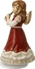 A side view of a ceramic angel figurine playing a flute. Náhľad obrázku produktu