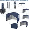 3x3 Meter Faltpavillon in Blau mit 4 abnehmbaren Seiten Produktbild-Vorschau 4