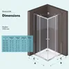 doporro Cabine de Douche en Angle Transparent 90x100cm Voir les images du produit 7