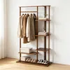 FATIVO Porte-vêtements en bambou, 101x41x171cm, tringle Voir les images du produit 1