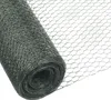 A roll of dark gray hexagonal wire mesh is shown against a white background. Produktbild-Vorschau