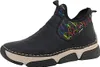 A single black boot with colorful accents on a white background. Voir les images du produit