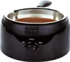 A black electric chocolate melter with a silver bowl filled with melted chocolate. Anteprima dell’immagine prodotto