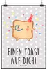 Mr. & Mrs. Panda Bild Toast Party DIN A2 - Grau Pastell - Produktbild-Vorschau 1
