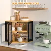 Boîte à pain en bambou avec 2 étages et couvercle en verre Voir les images du produit 5