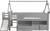 Lit superposé Merax 90 x 200 cm avec cadre de toit, lit Voir les images du produit 5