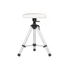 A white-padded stool with a silver tripod base is shown against a white background. Produktbild-Vorschau