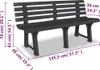 vidaXL Gartenbank 145,5 cm Kunststoff Anthrazit Produktbild-Vorschau 7
